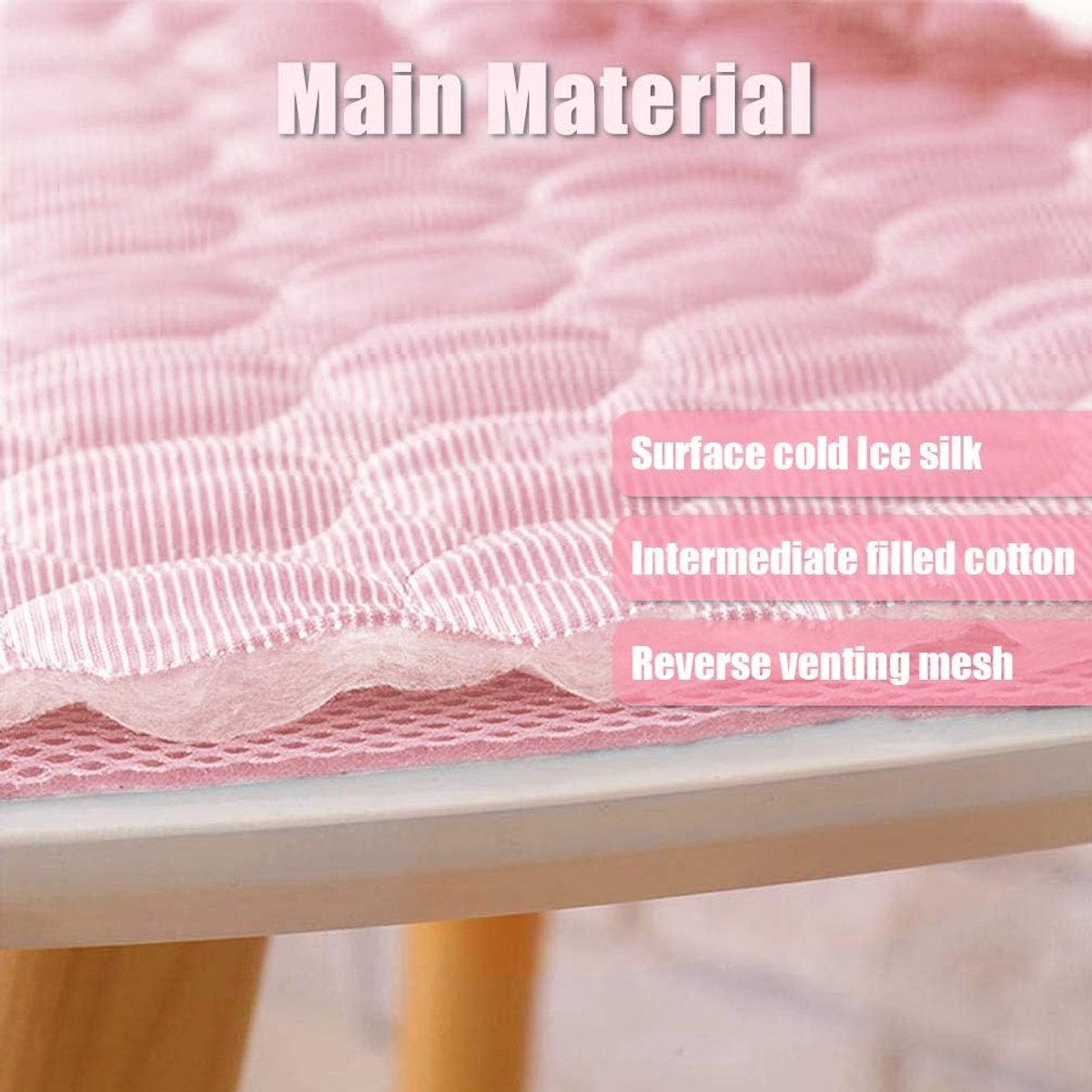 Zomerkoelmat Zomerkoelmat 50x40cm Roze Koelmat - afbeelding 2