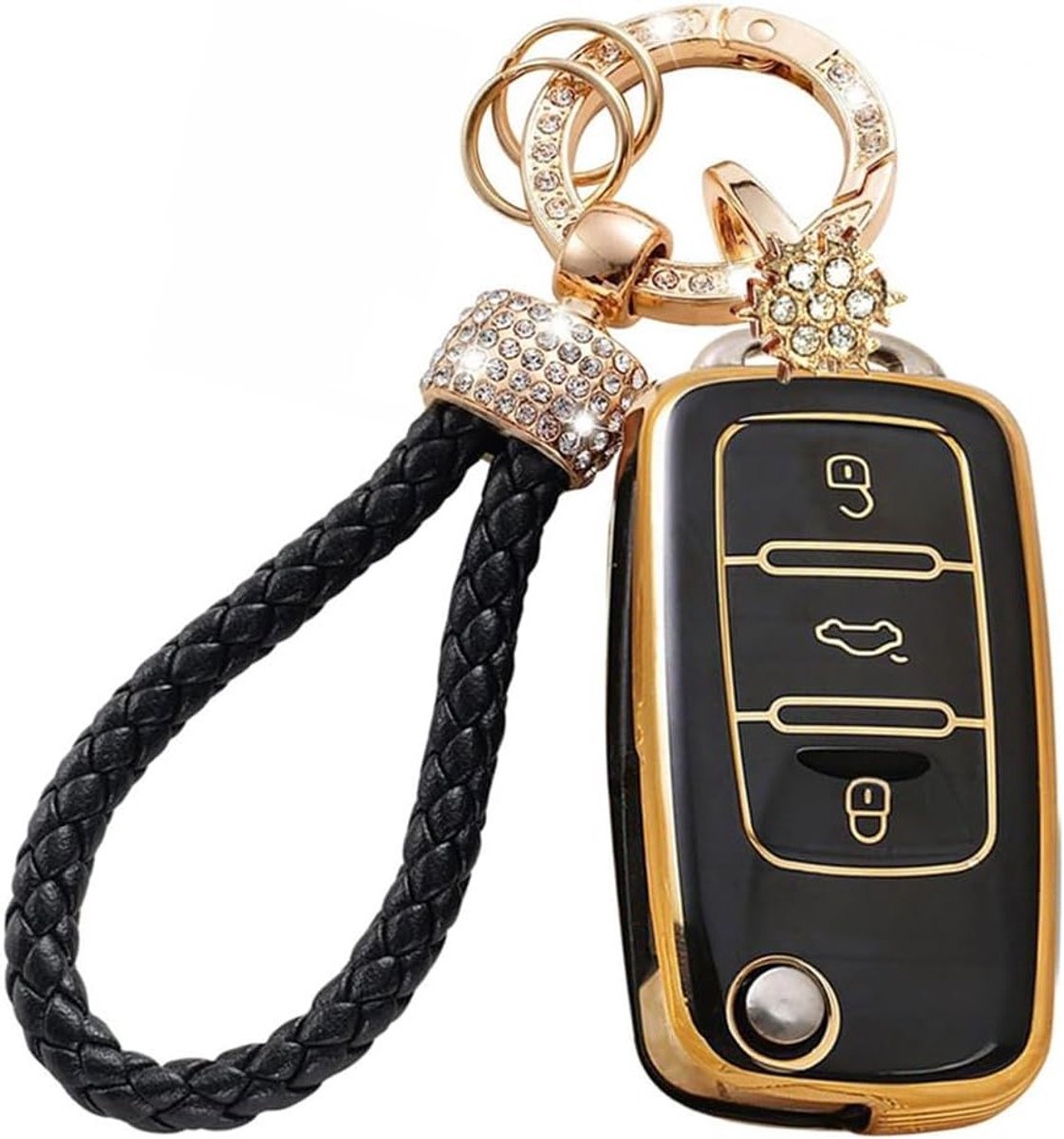 Schokbestendige Sleutelhanger en Sleutelhoes voor Volkswagen Auto's - Bescherming voor Touran, Golf, Jetta, Bora en Polo