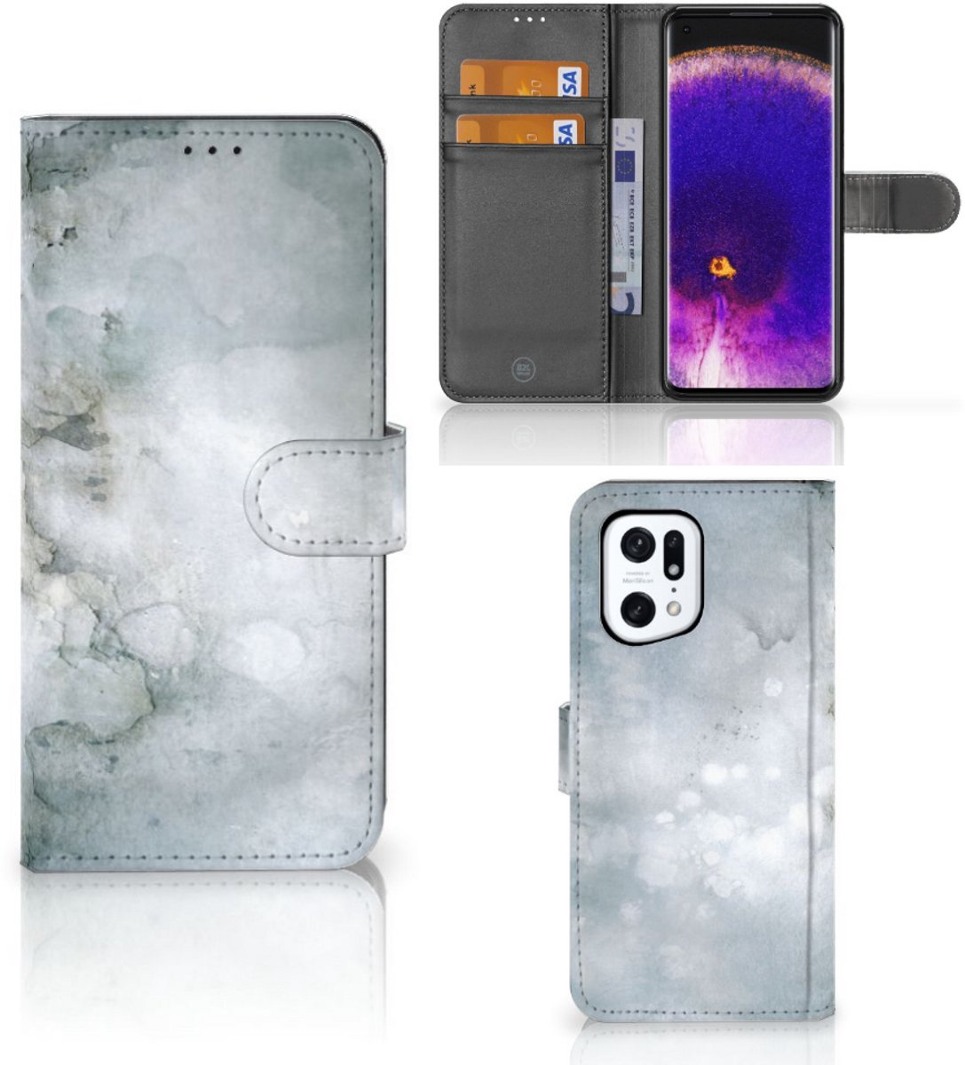 Hoesje OPPO Find X5 Pro Painting Grey