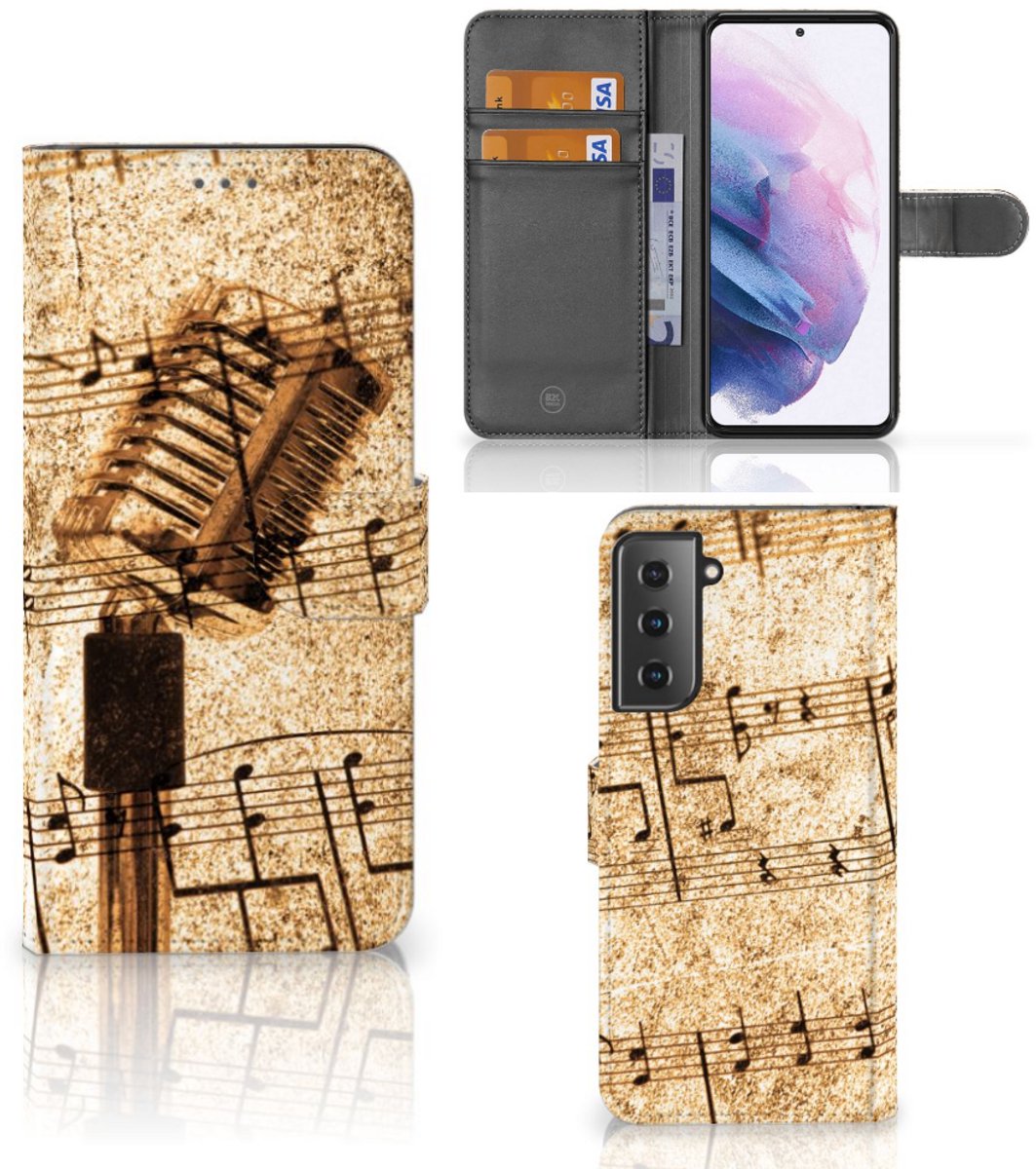 Book Case voor Samsung Galaxy S21 Plus Telefoonhoesje met foto Bladmuziek
