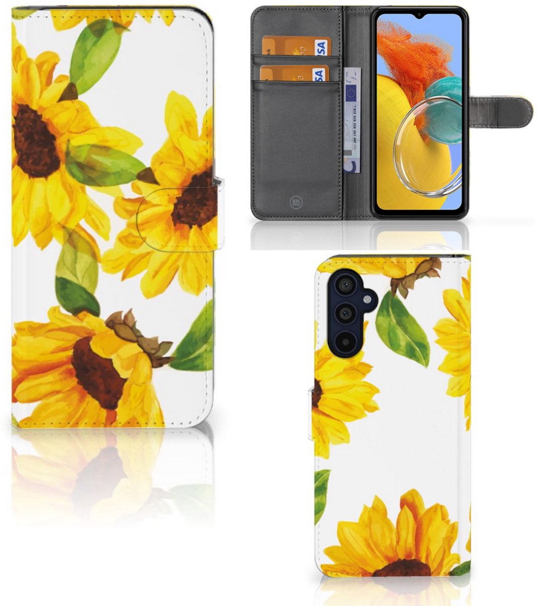 Hoesje voor Samsung Galaxy M14 Zonnebloemen
