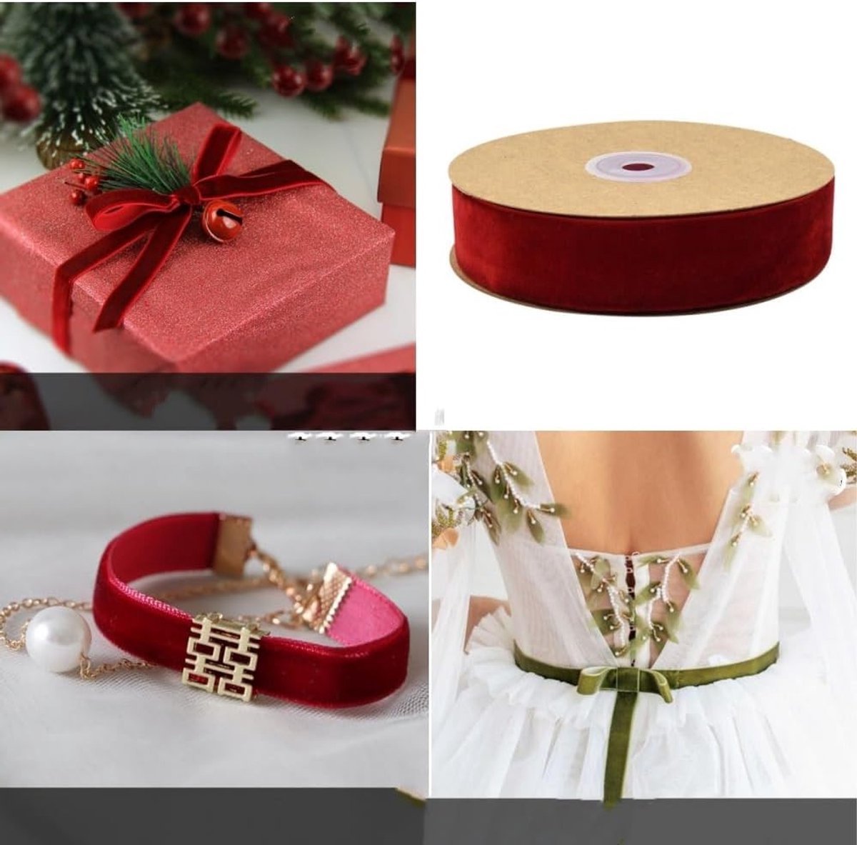 Decoratieve Fluwelen Ribbons voor Cadeaus en DIY Projecten - 10m x 2.5cm - Blauw - Perfect voor Bruiloften, Haaraccessoires en Wreath Decoratie - 2 Rollen