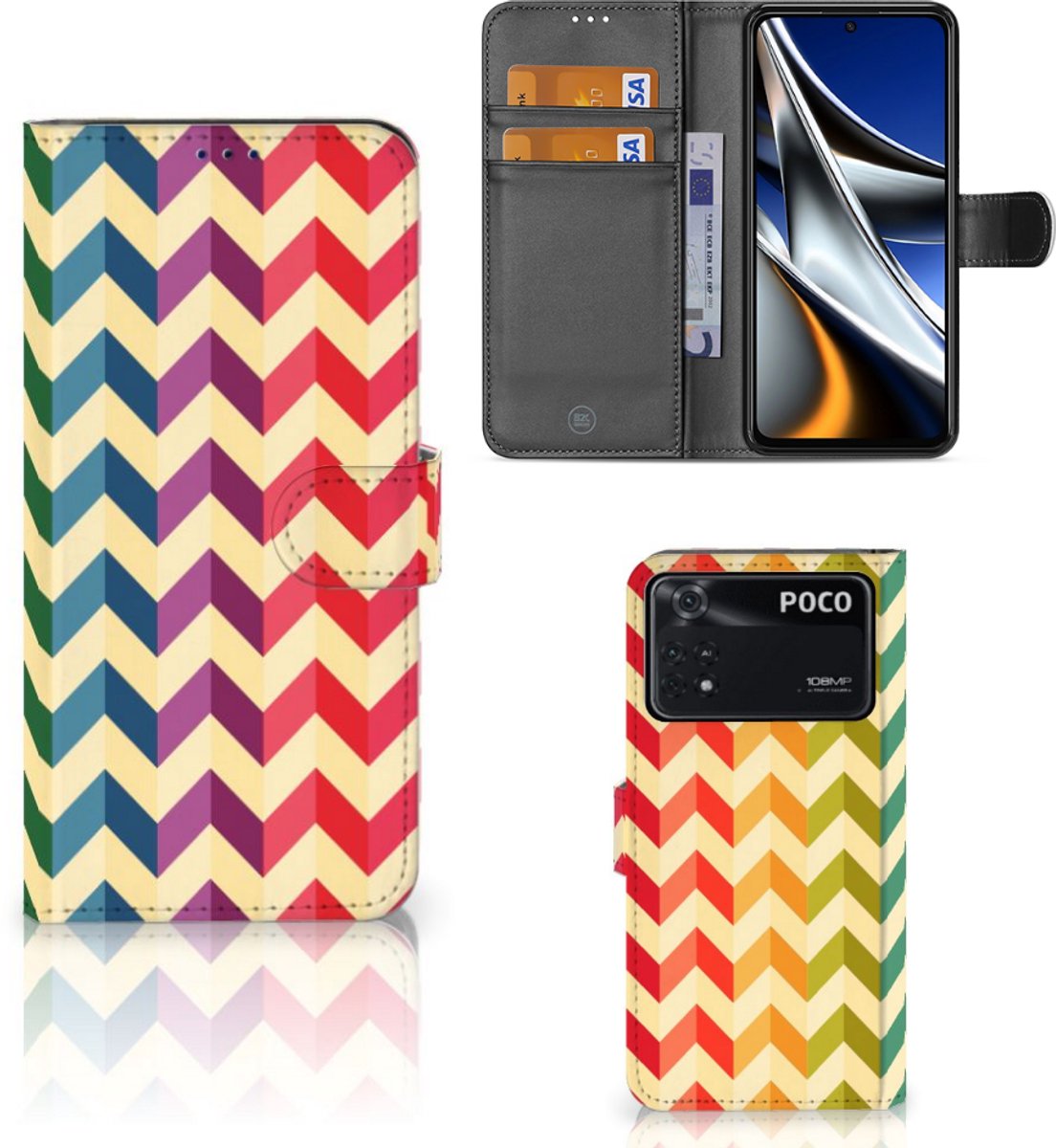 Xiaomi Poco X4 Pro 5G Telefoon Hoesje Zigzag Multi Color