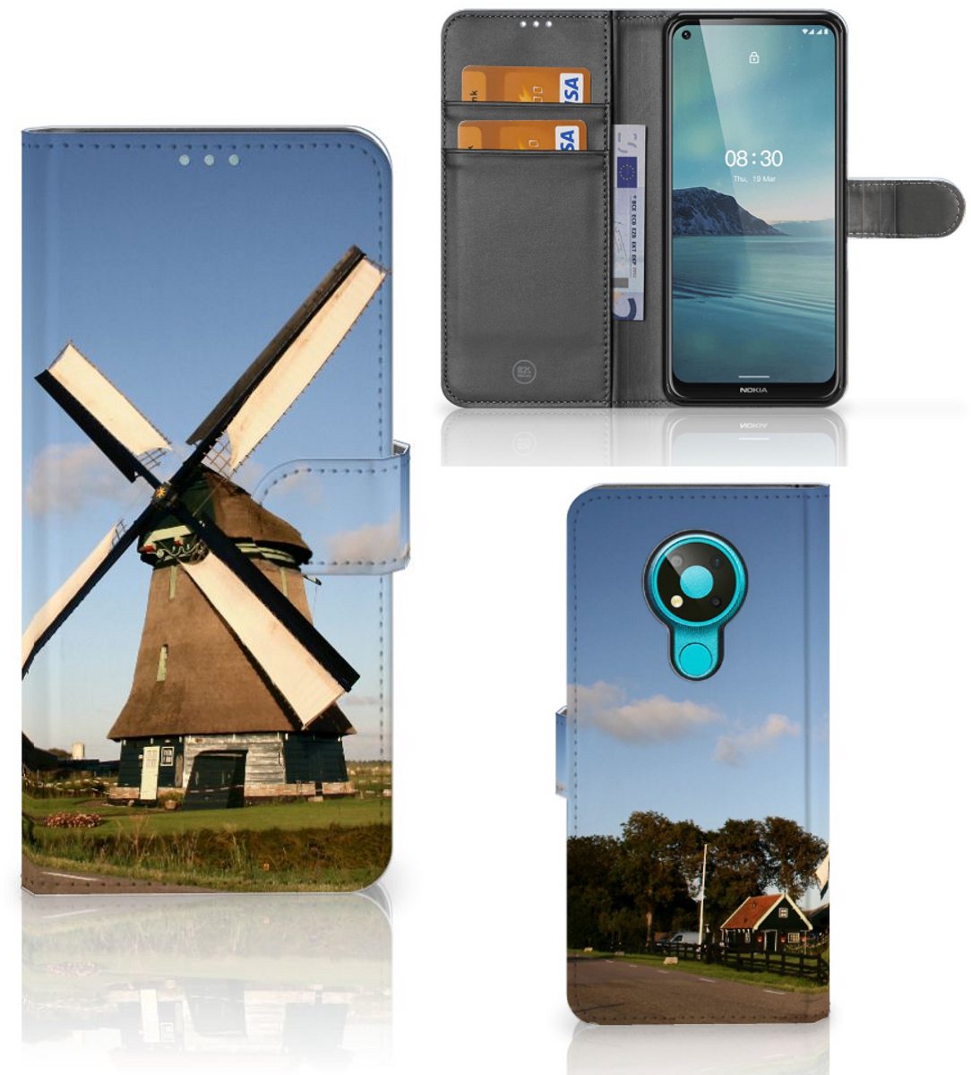 Boekhoesje voor Nokia 3.4 Flip Cover Molen