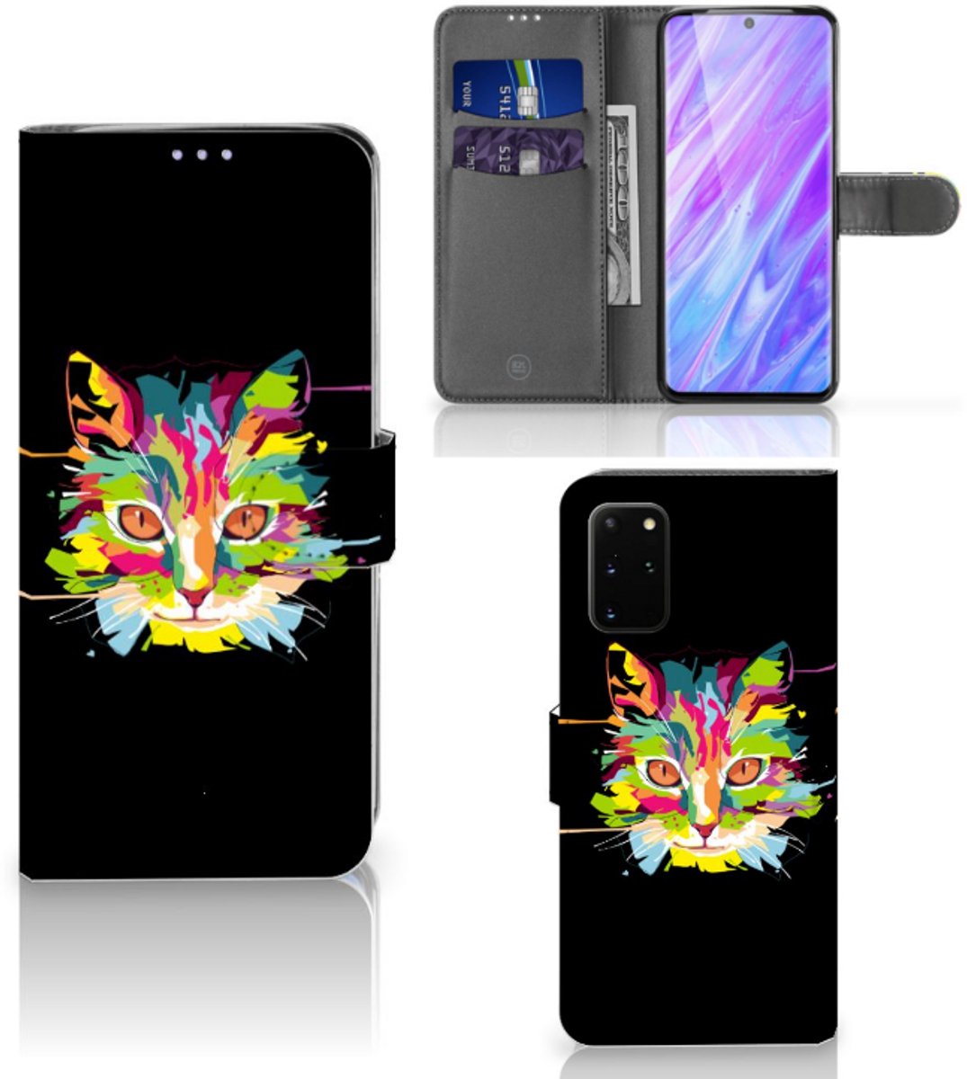 Samsung Galaxy S20 Plus Leuk Hoesje Cat Color