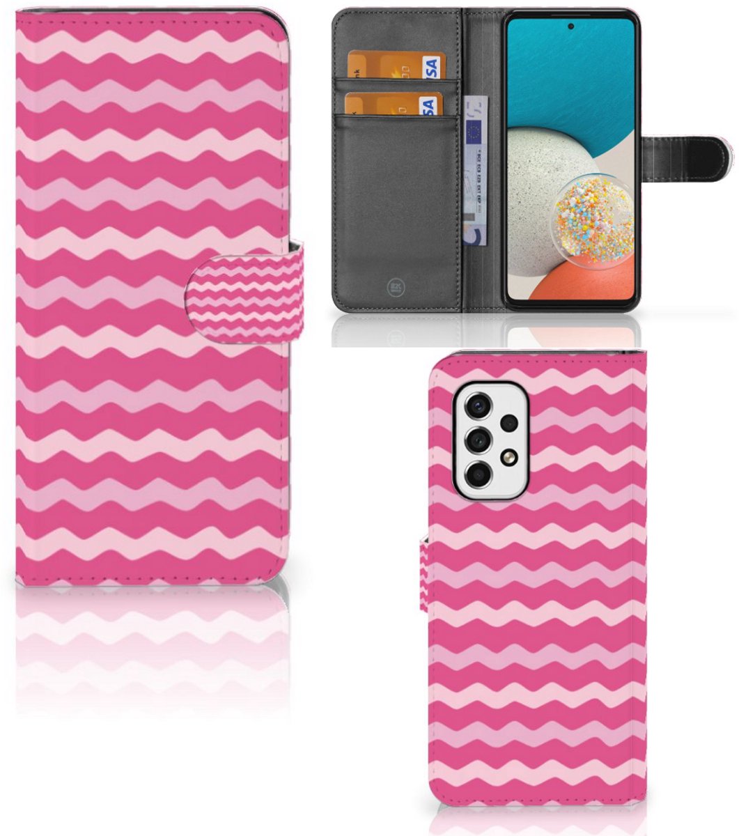 Samsung Galaxy A53 Telefoon Hoesje Waves Pink