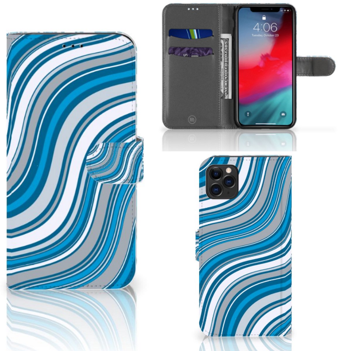 Apple iPhone 11 Pro Max Telefoon Hoesje Waves Blue