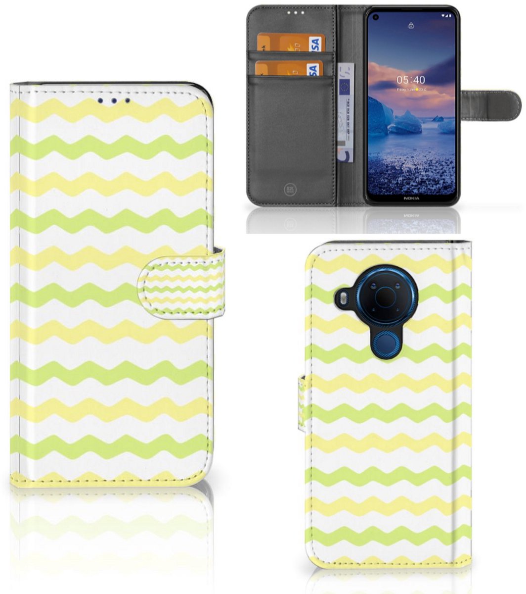 Nokia 5.4 Telefoon Hoesje Waves Yellow