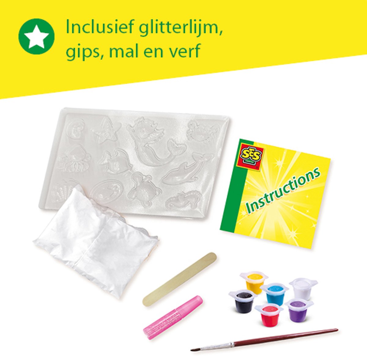 SES Creative - Hobby Pink - Gieten en Schilderen - Oceaan Figuren - Knutselen Meisjes - Sneldrogend - Vanaf 5 jaar — afbeelding 2