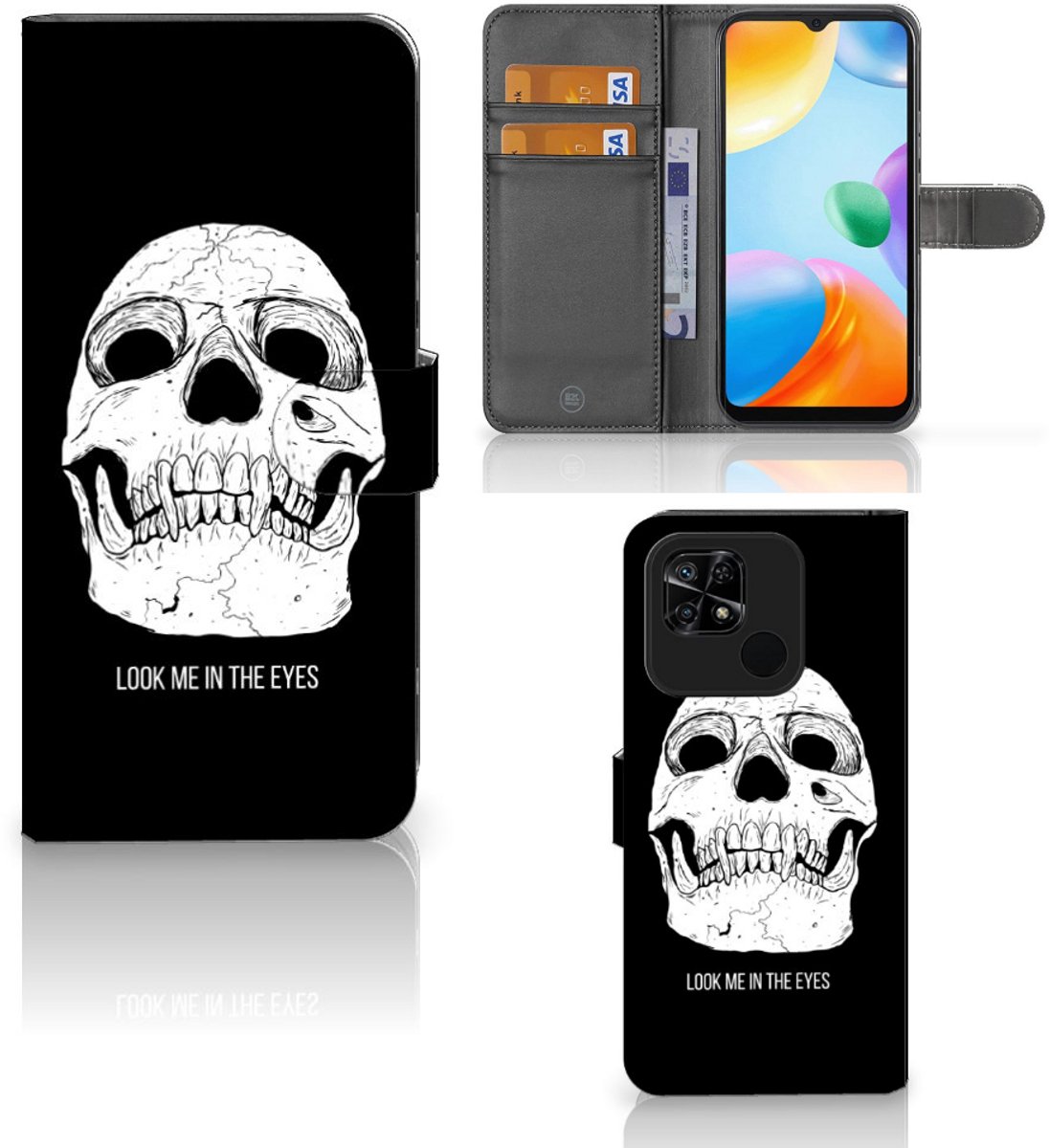 Telefoonhoesje met Naam Xiaomi Redmi 10C Skull Eyes
