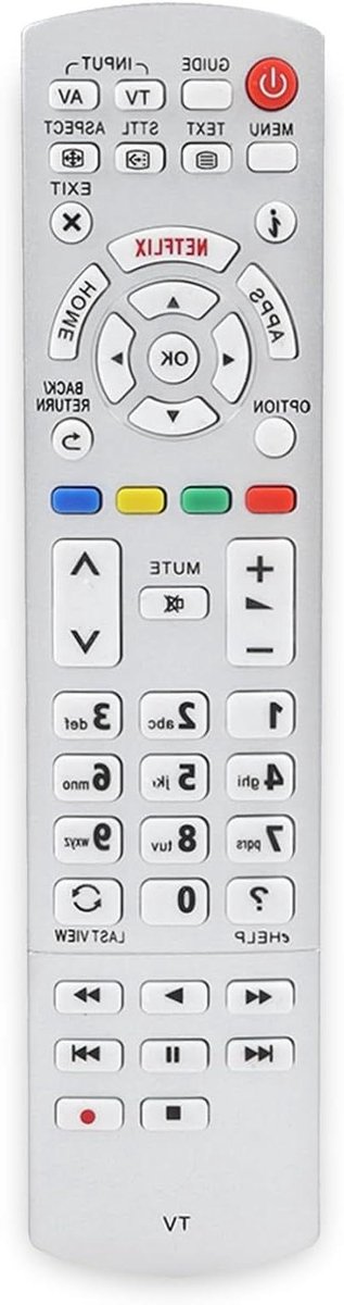 Universele TV Afstandsbediening - Smart Afstandsbediening Televisie - TV Bediening - Slijtvast ABS Materiaal - 21.4 cm - Grijs