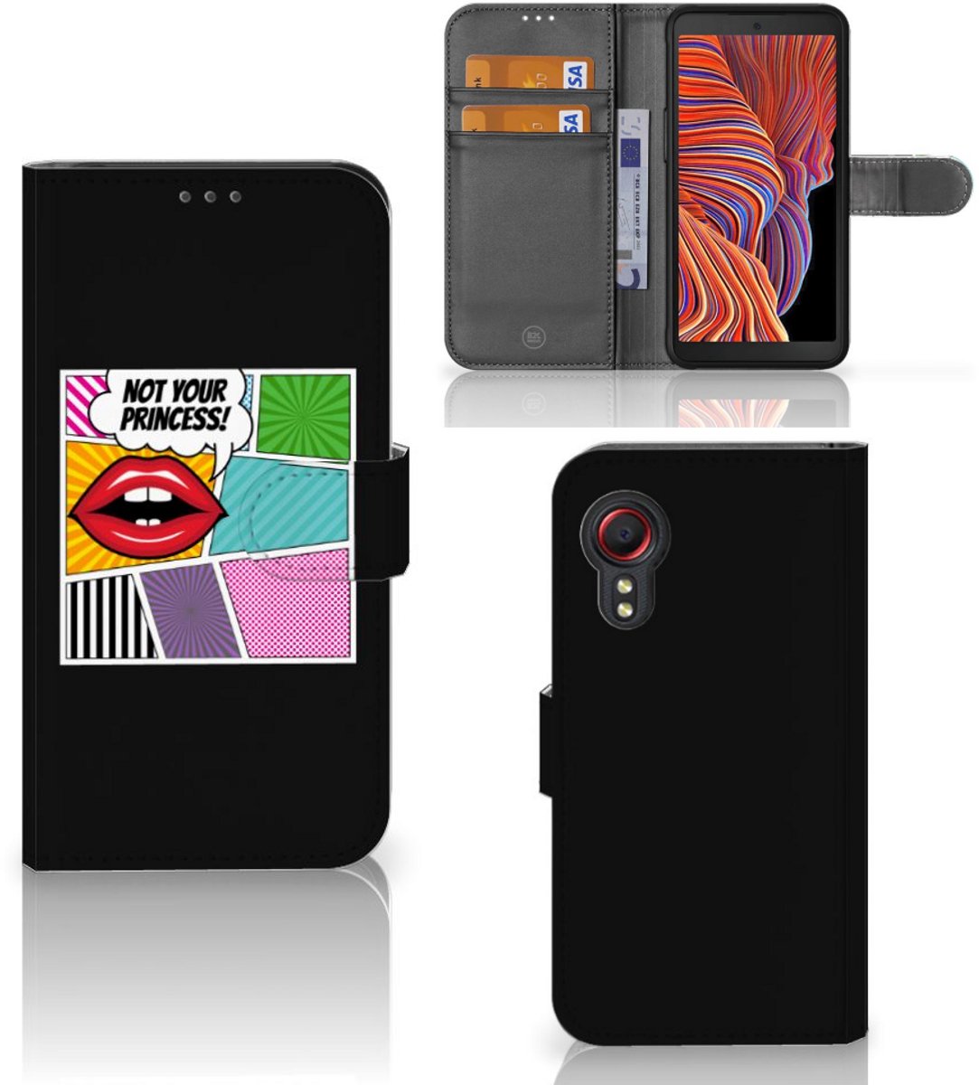 Samsung Galaxy Xcover 5 Wallet Case met Pasjes Popart Princess