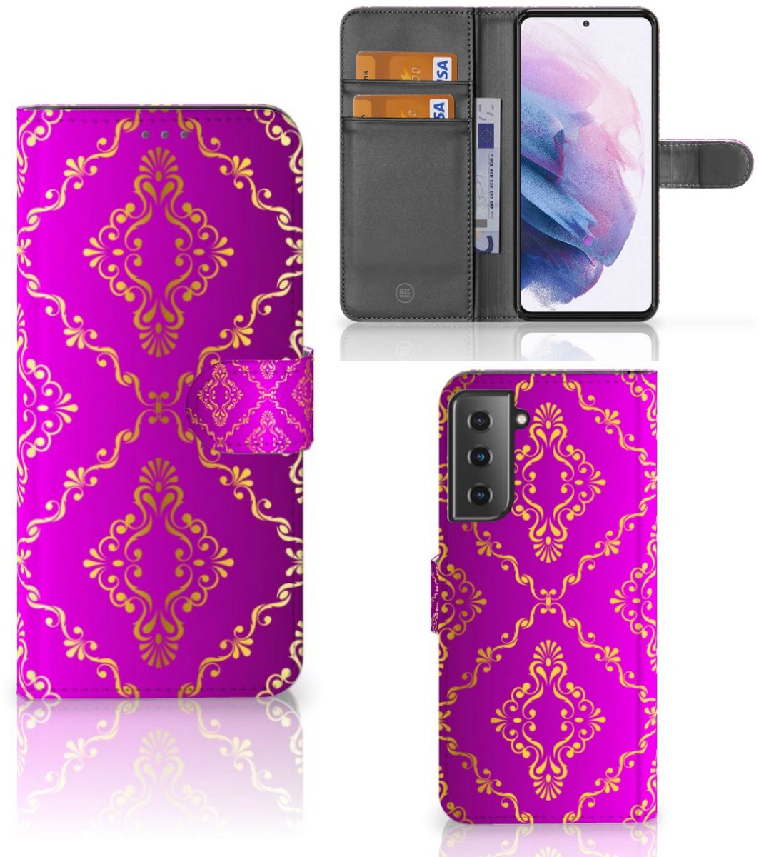 Wallet Case Samsung Galaxy S21 Plus Barok Roze