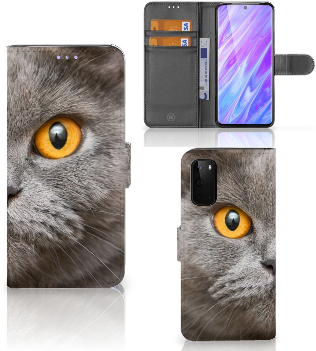 Telefoonhoesje met Pasjes Samsung Galaxy S20 Britse Korthaar