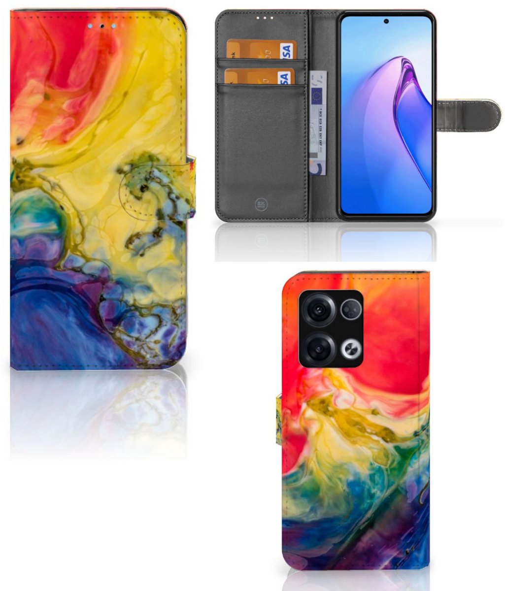 Hoesje OPPO Reno8 Pro Watercolor Dark