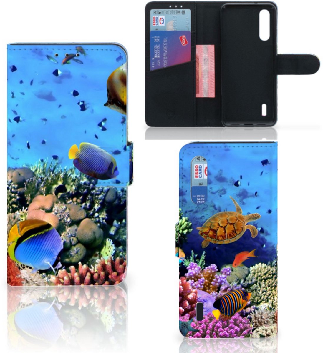 Xiaomi Mi 9 Lite Telefoonhoesje met Pasjes Vissen
