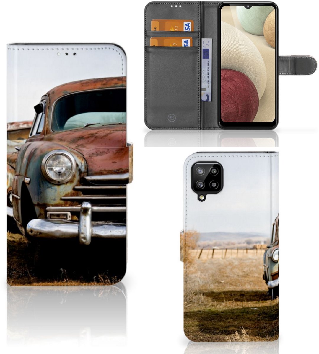 Samsung Galaxy A12 Telefoonhoesje met foto Vintage Auto