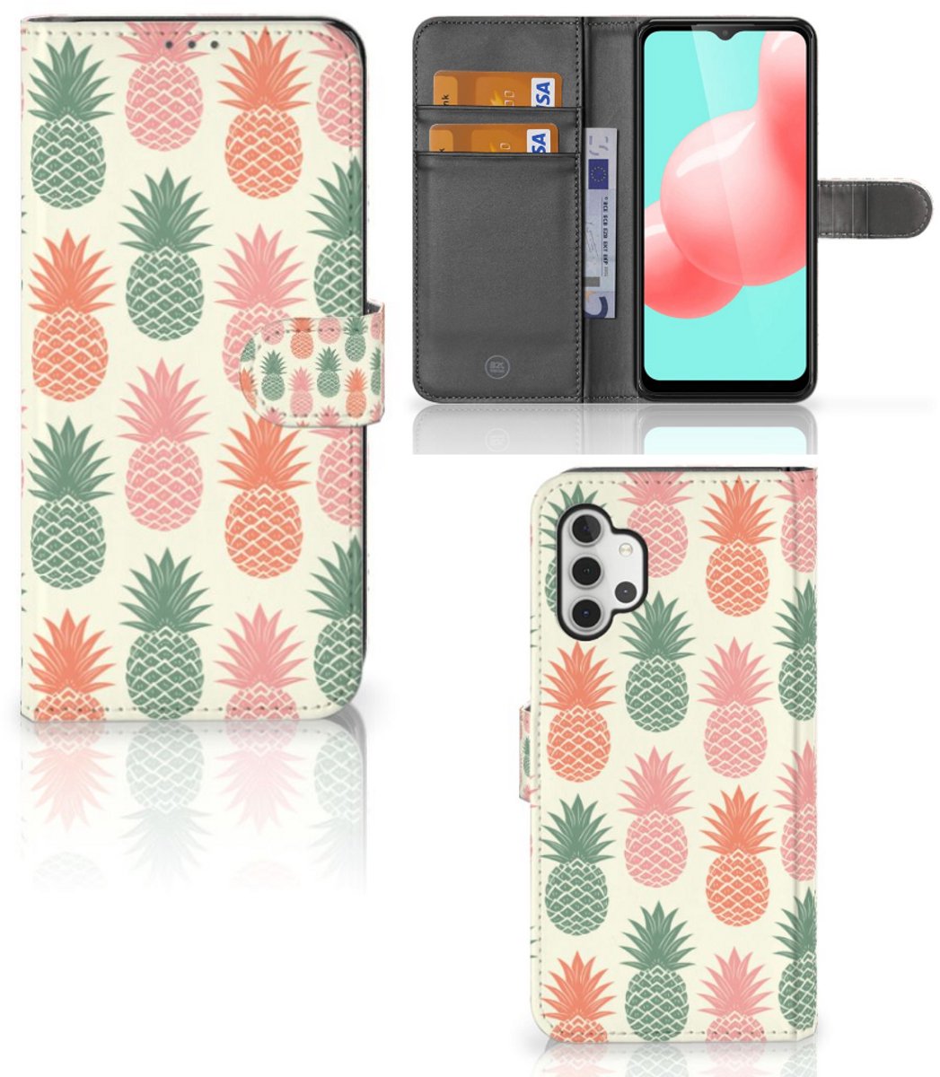 Boekhoesje voor Samsung Galaxy A32 5G Book Cover Ananas