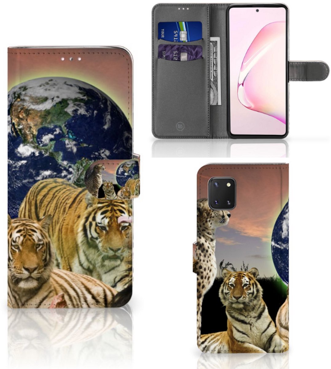 Samsung Note 10 Lite Telefoonhoesje met Pasjes Roofdieren
