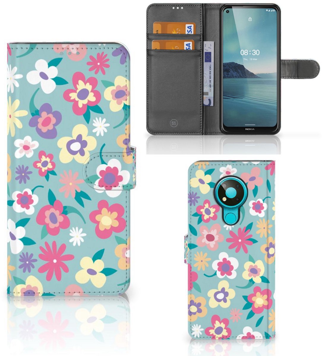 Nokia 3.4 Hoesje Flower Power