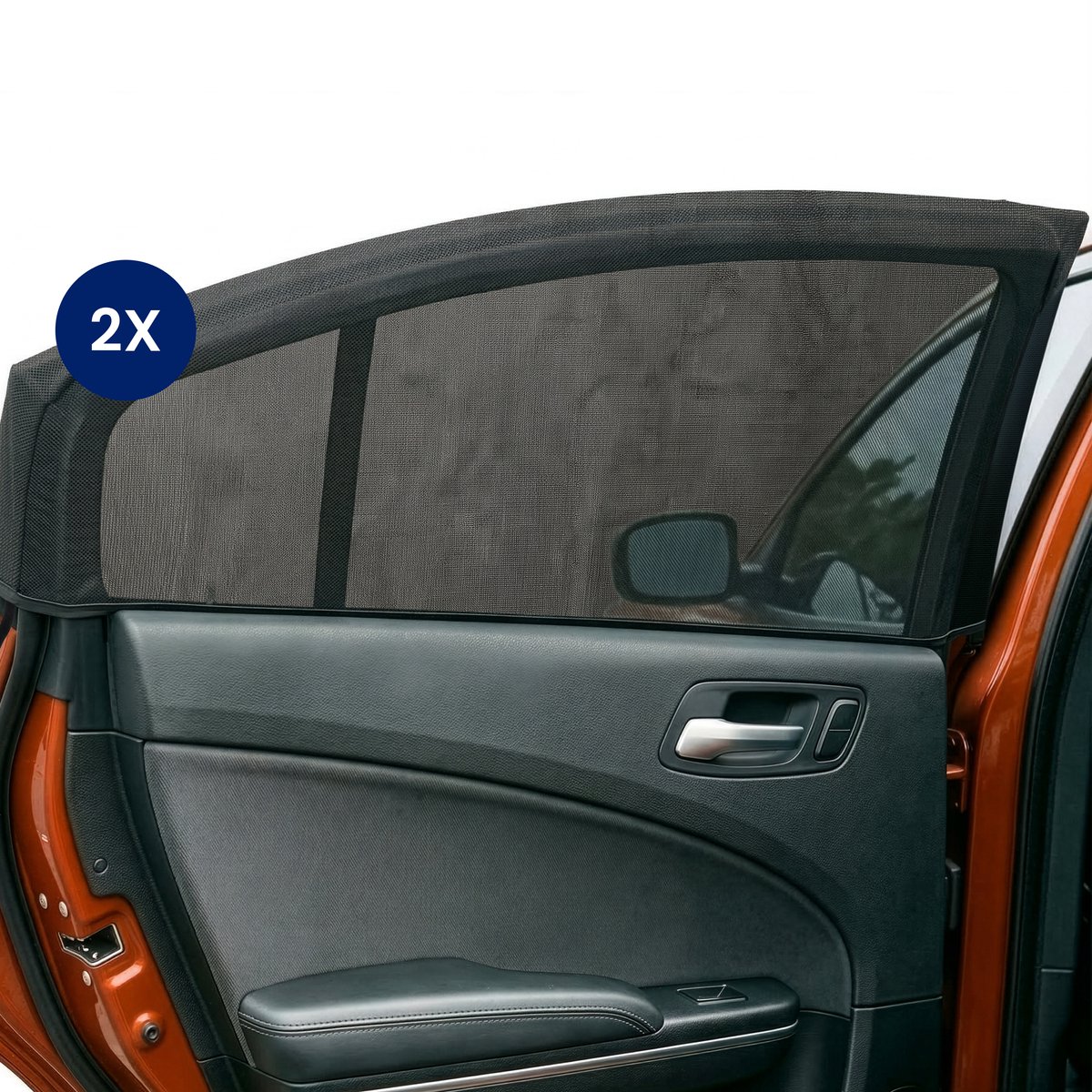 Kinwers Zonwering auto zijruit, (2 stuks) vliegengaas autoruit