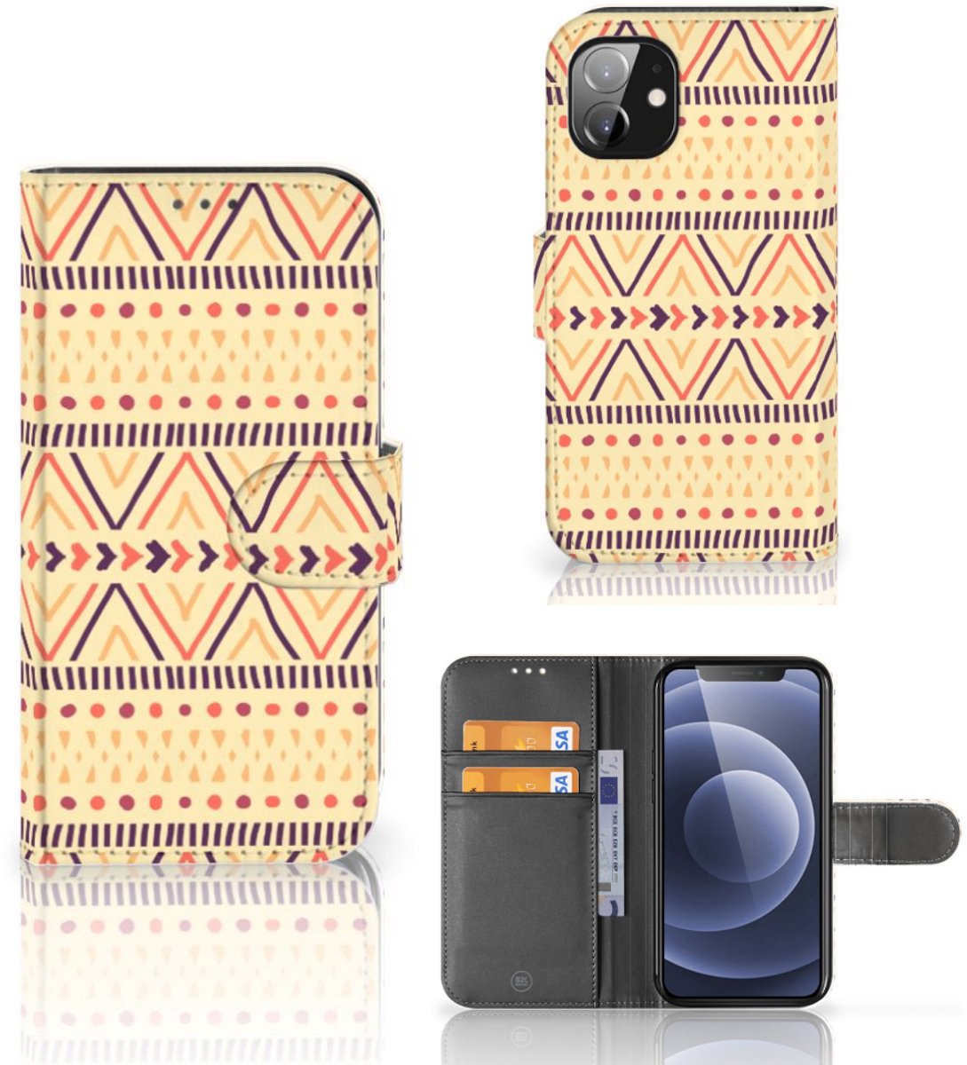 Apple iPhone 12 Mini Telefoon Hoesje Aztec Yellow