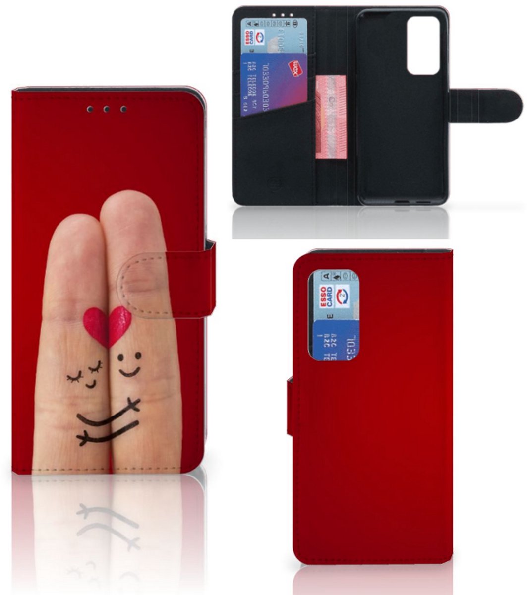 Huawei P40 Wallet Case met Pasjes Liefde - Origineel Romantisch Cadeau