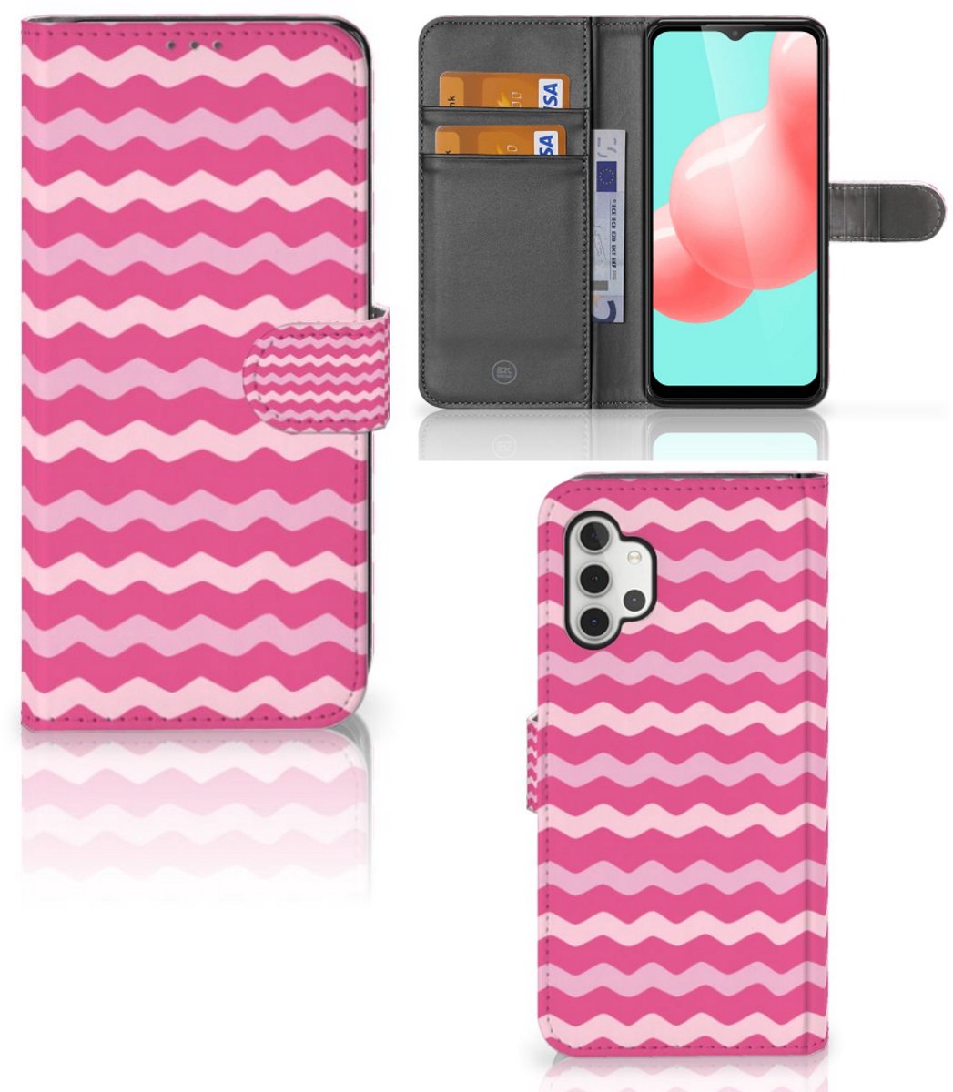 Samsung Galaxy A32 5G Telefoon Hoesje Waves Pink