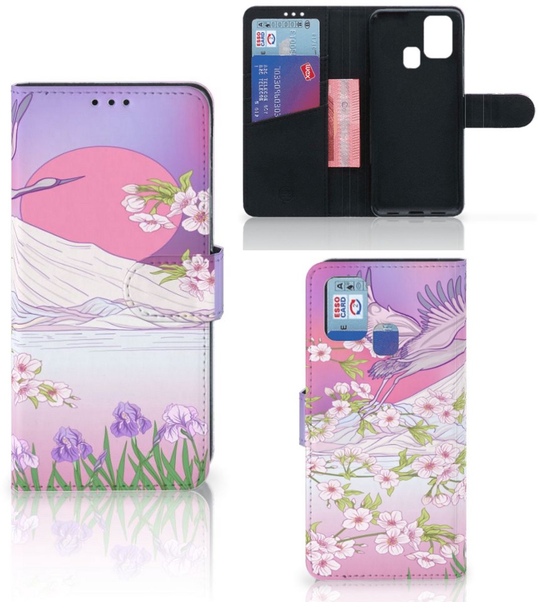 Book Case voor Samsung Galaxy M31 Telefoonhoesje met Pasjes Bird Flying