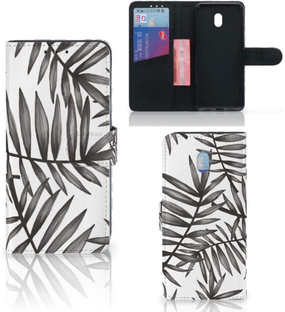 Xiaomi Redmi 8A Hoesje Leaves Grey