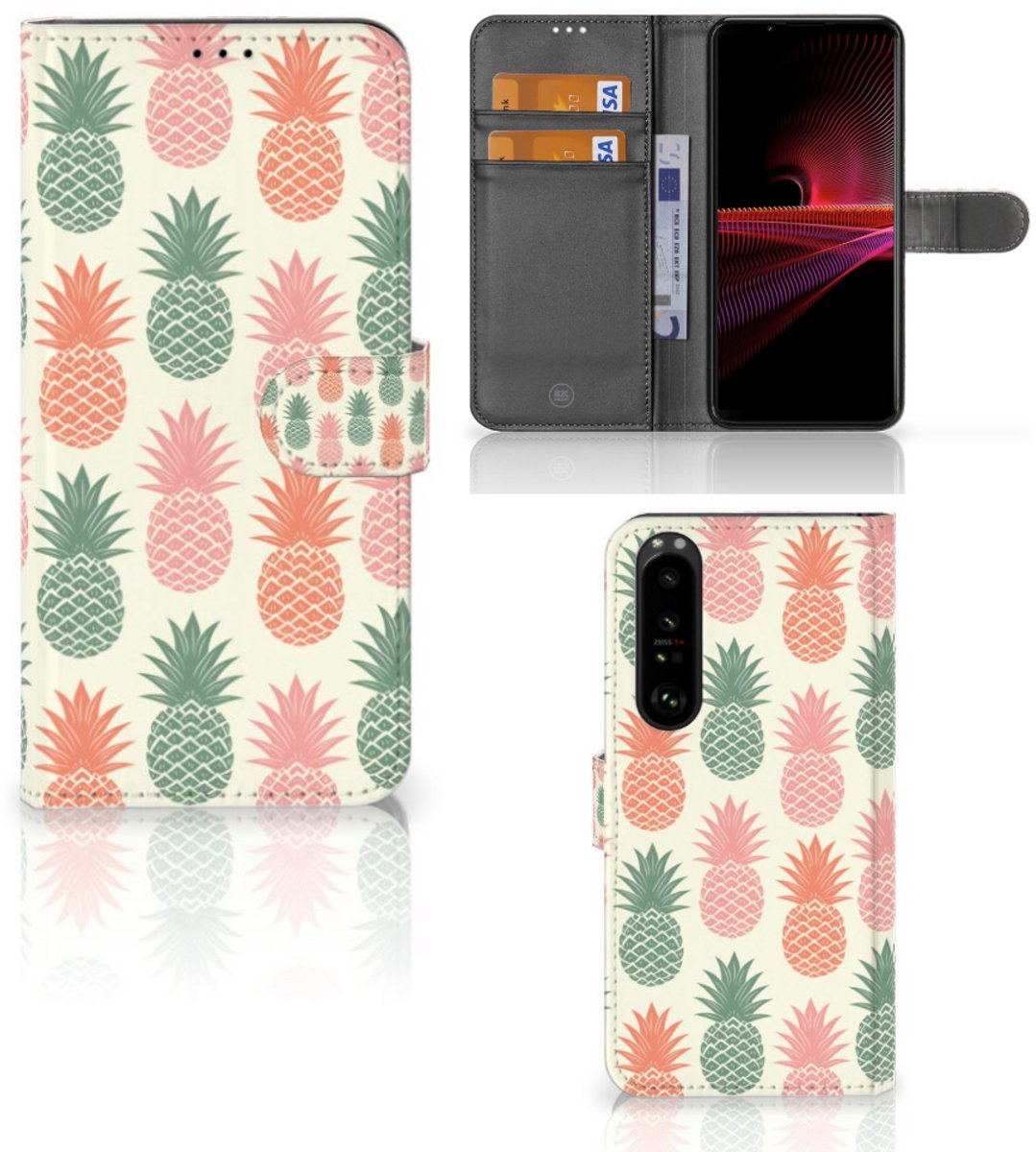 Sony Xperia 1 III Book Cover Ananas