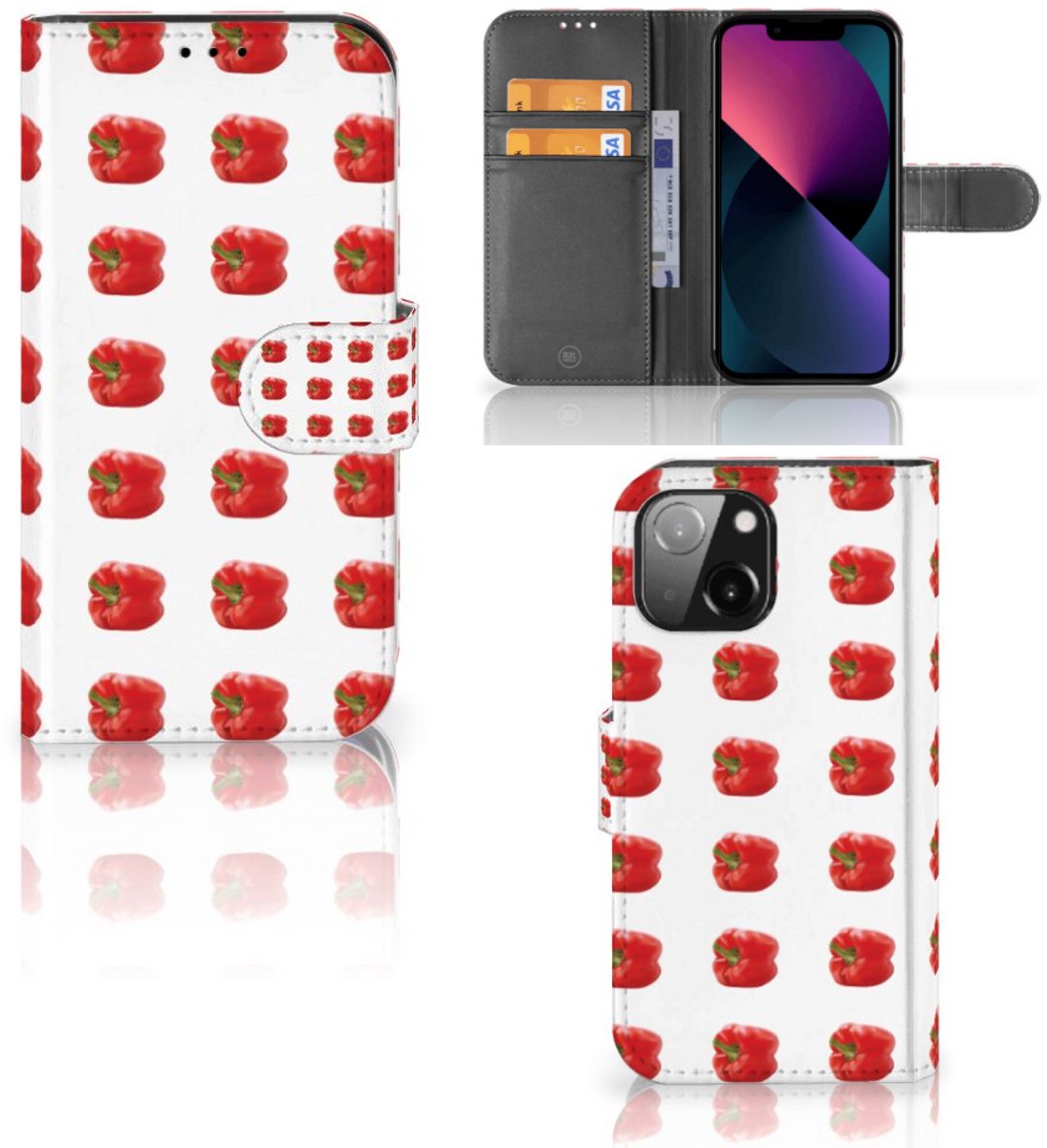 iPhone 13 Mini Book Cover Paprika Red
