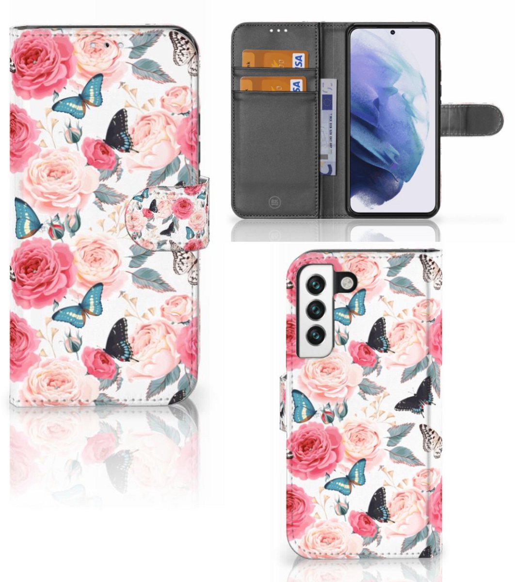 Samsung Galaxy S22 Hoesje Butterfly Roses