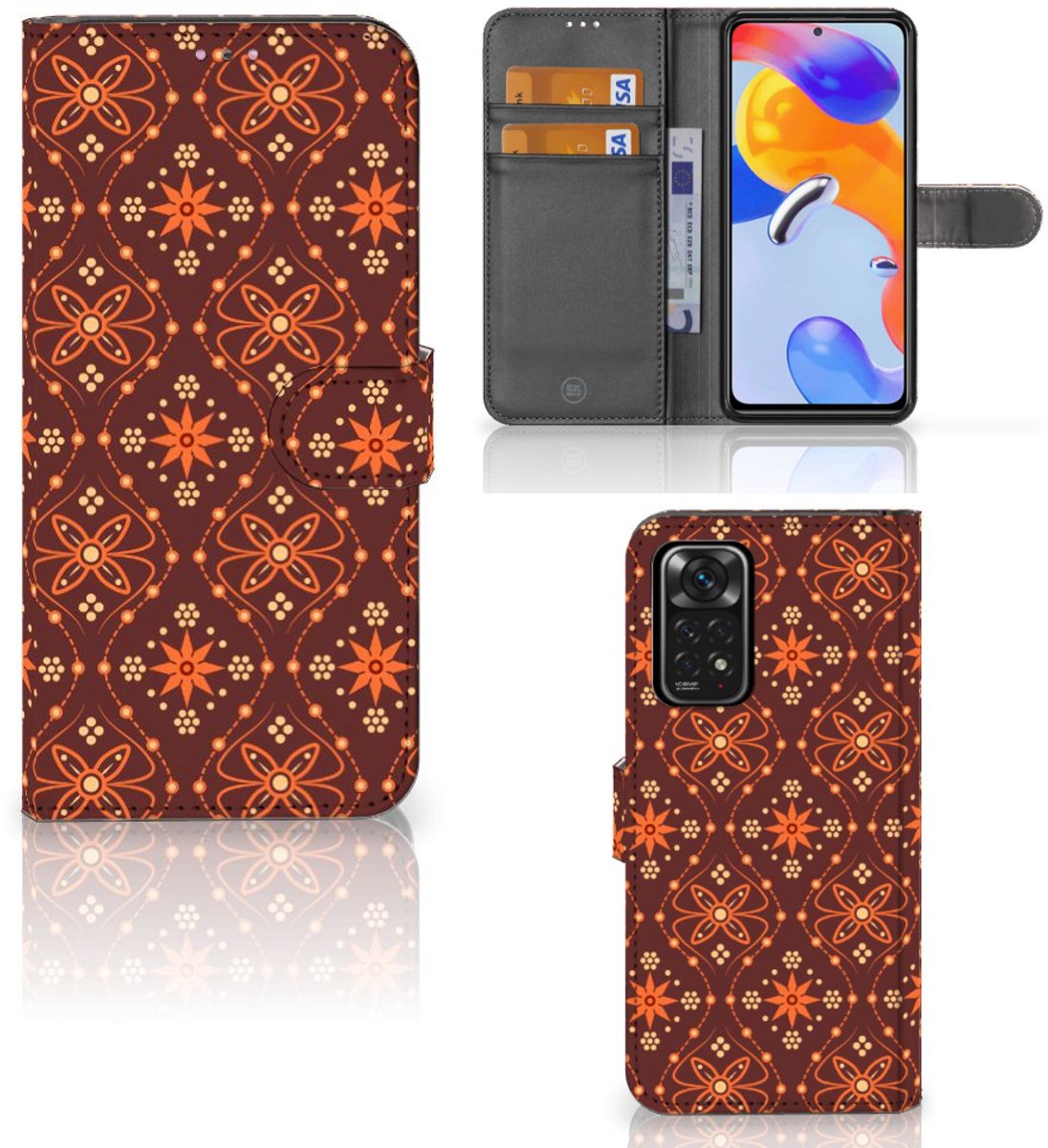 Xiaomi Redmi Note 11 Pro 5G/4G Telefoon Hoesje Batik Brown