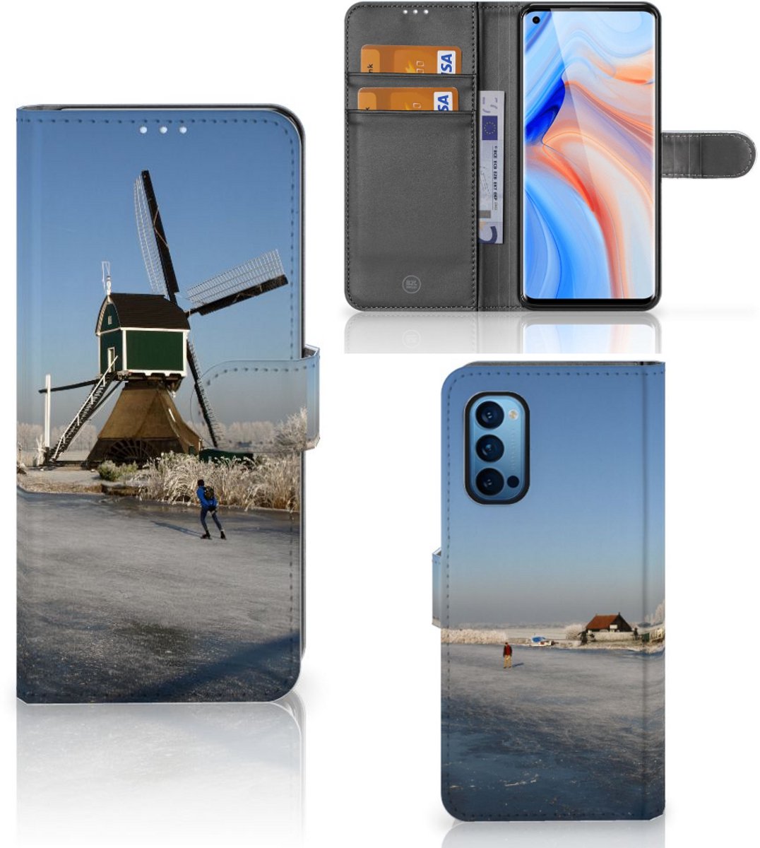 OPPO Reno 4 Pro 5G Flip Cover Schaatsers