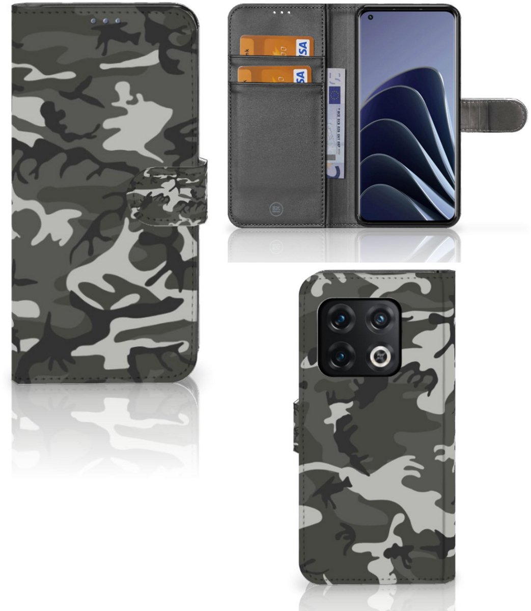 Boekhoesje voor OnePlus 10 Pro Telefoon Hoesje Army Light