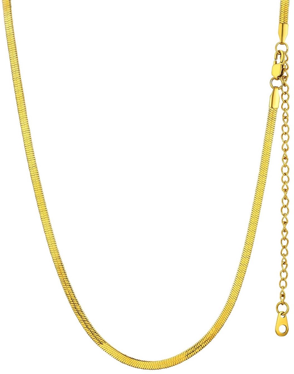 Cosensi - Snake Chain - Ketting - 3/5/9 mm breedte - Goudkleurig - Kinderen en volwassenen - Perfect cadeau voor elke gelegenheid