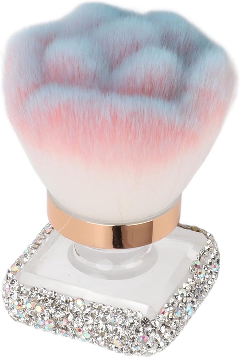 Multifunctionele Nagelkunst Poeder Verwijderborstel voor Strass Manicure en Make-up Toepassingen met Ergonomisch Handvat voor Nauwkeurige Aanbrenging