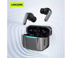 Langsdom Draadloze Oordopjes met ANC - Bluetooth Oortjes - Touchbediening - Oplaadcase - Incl App - Voor Bellen, Muziek en Sport
