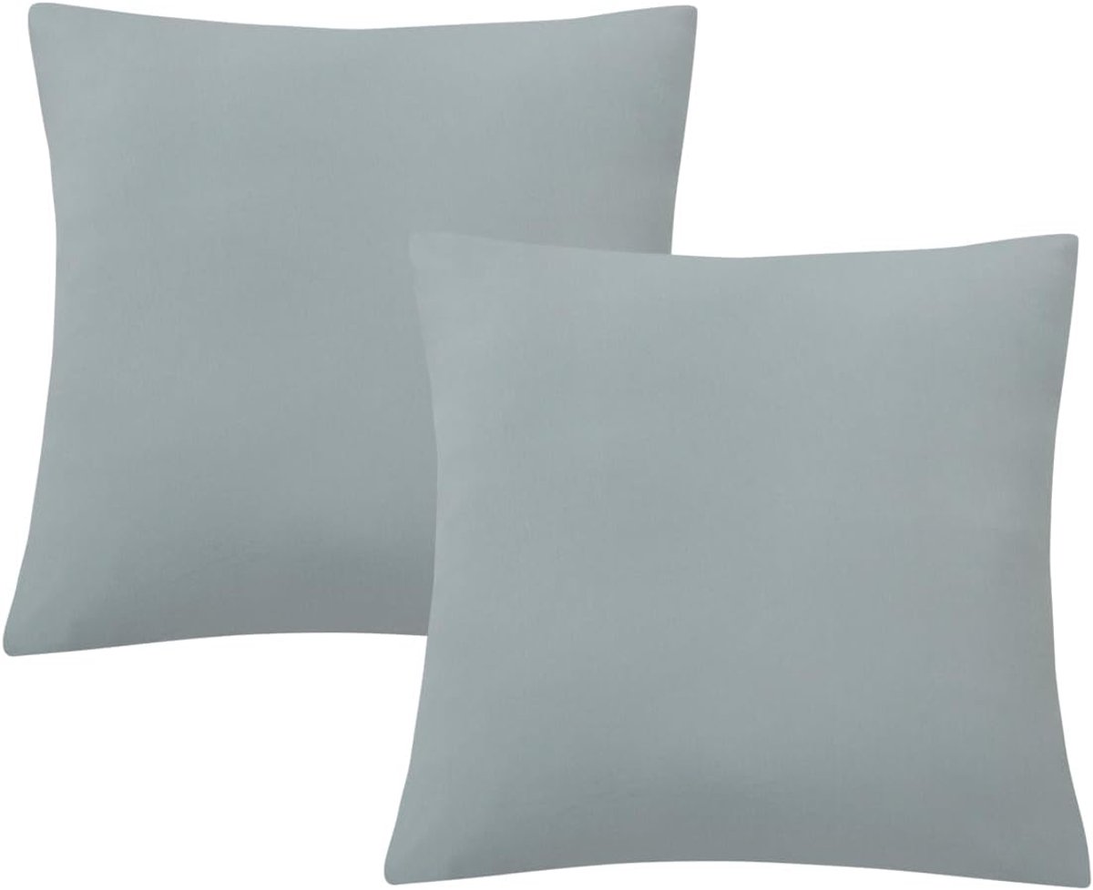 CE - Sierkussenhoes - Grijs - 45 x 45 cm - 2 stuks