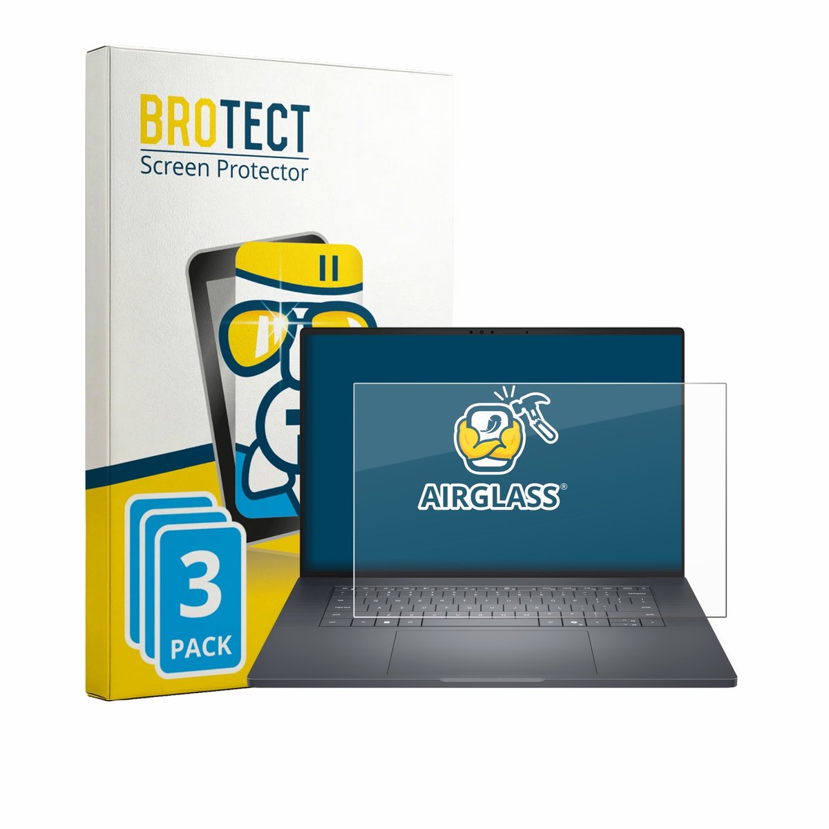 Screenprotector 3 Stuks voor Dell Pro Precision 7 Series 16 Beschermglas transparant