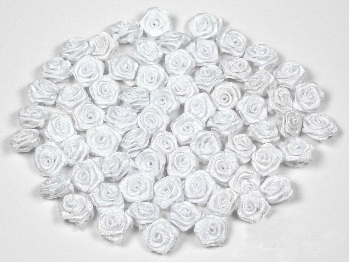 Satijnen Rozen - Stoffen Rozen Rozenknoppen - Decoratie Knutselen - Zijdeglans Stabiel - 1