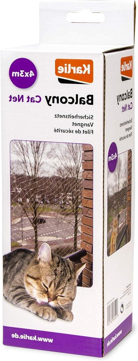 Kattennet Balkon - Veiligheidsnet Kat - Voorkom Val Gevaar - Scheurvast Garen - 4 x 3 m - Transparant