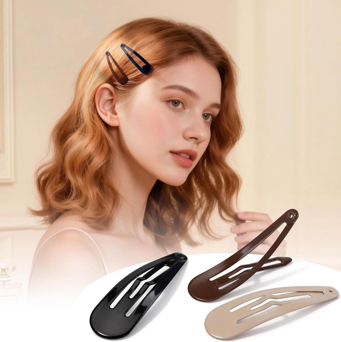 Haarspeldjes Metaal - Snap Clips Klemmen - Haar Styling - Roestwerende Coating - 5 cm - Zwart