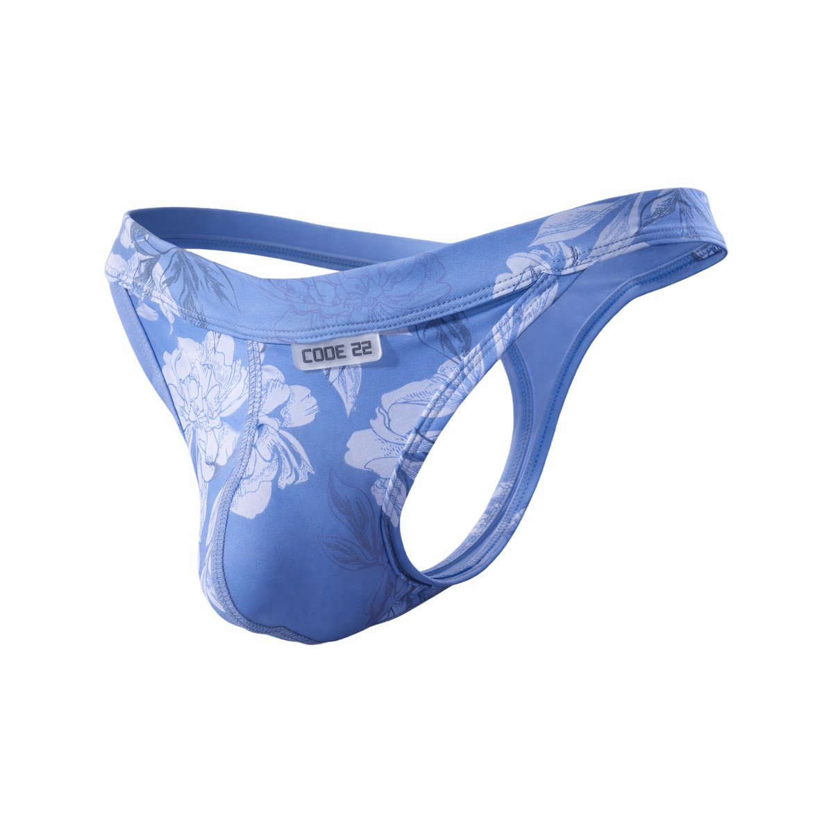CODE 22 Bouquet Thong Blue - MAAT L - Heren Ondergoed - String voor Man - Mannen Thong