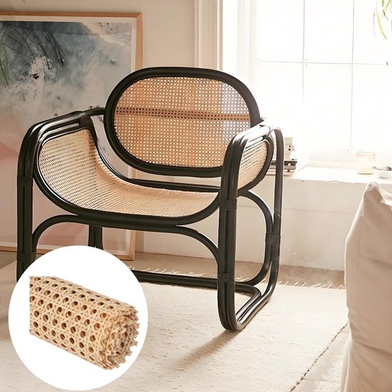 Rotan Webbing Rol - Gevlochten Rietmat voor Meubelherstel en Decoratie (40x100 cm) — afbeelding 2