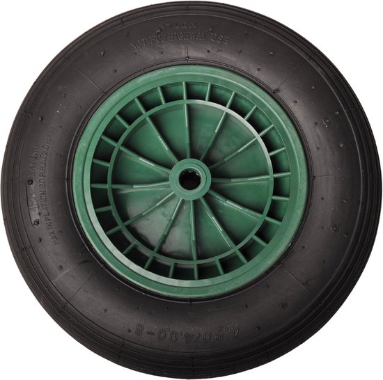 Kruiwagenwiel - 4.00-8 - luchtband en kunststof velg - 250 kg maximale belasting - 20 mm asgat/naafdiameter - inclusief rollager van HBM — afbeelding 5