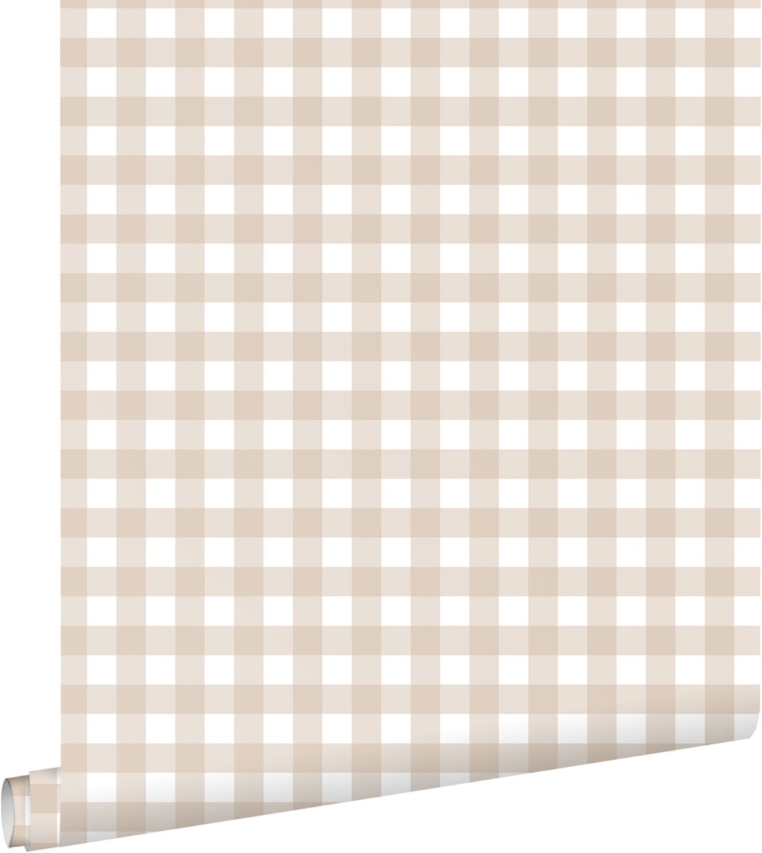 ESTAhome behang geblokt motief beige - 53 cm x 10.05 m - 131299
