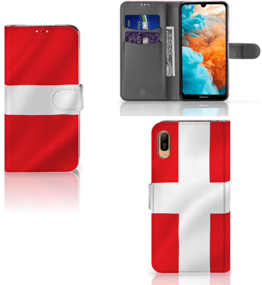 Huawei Y6 (2019) Bookstyle Case Denemarken