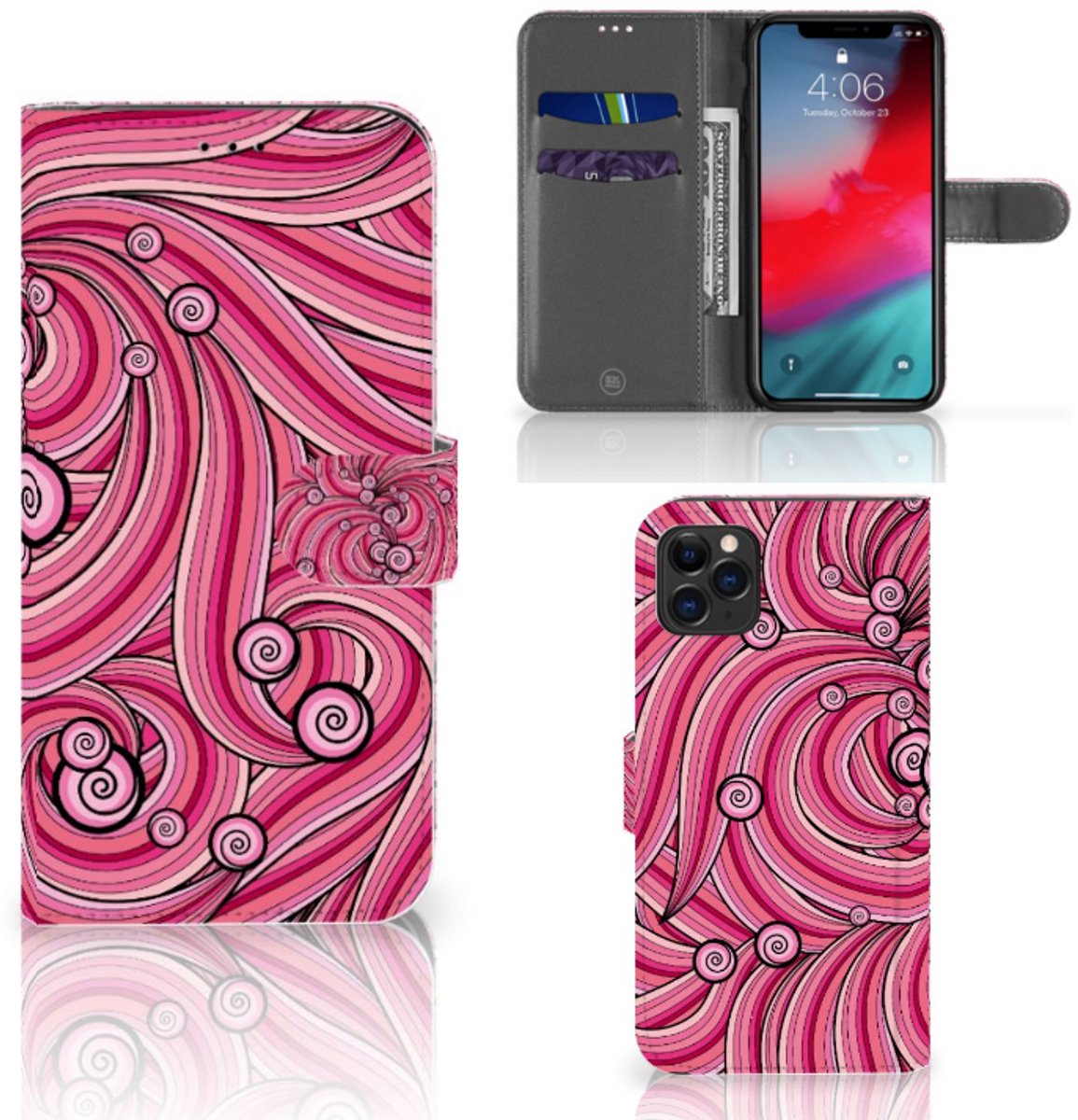 Apple iPhone 11 Pro Max Hoesje Swirl Pink